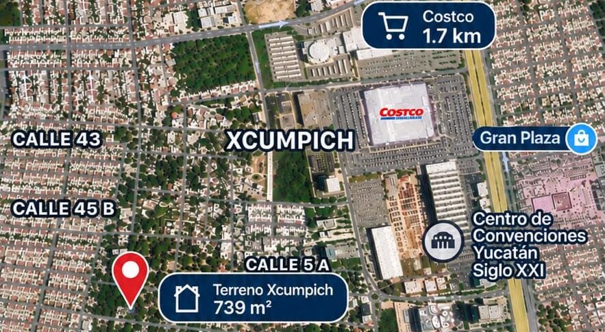 ID5027 – TERRENO EN VENTA EN XCUMPICH, MÉRIDA | 739 M2 EN CALLE CERRADA